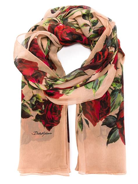 dolce gabbana rose scarf|dolce and gabanna scarf.